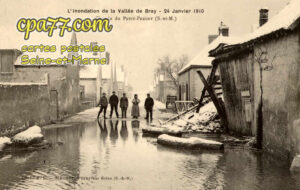 Mouy Sur Seine (Seine-et-Marne) - L&rsquo;innondation de la Vallée de Bray – 24 Janvier 1910 – Chemin du Petit-Peugny