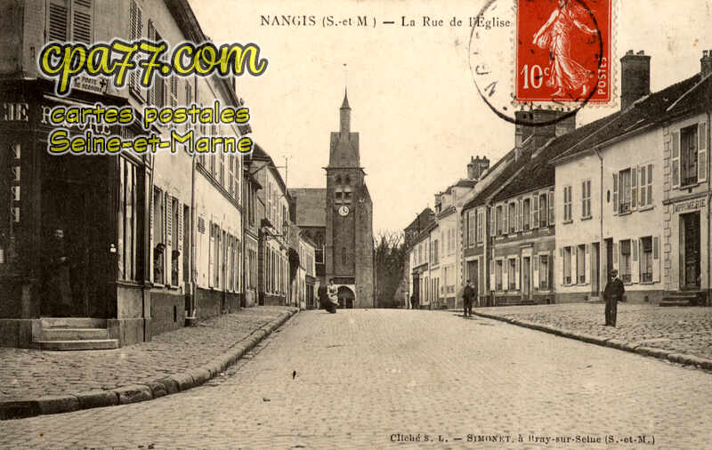 Nangis (Seine-et-Marne) - La Rue de l&rsquo;Eglise
