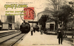 Nangis (Seine-et-Marne) - Intérieur de la Gare – Arrivée du Train de Belfort