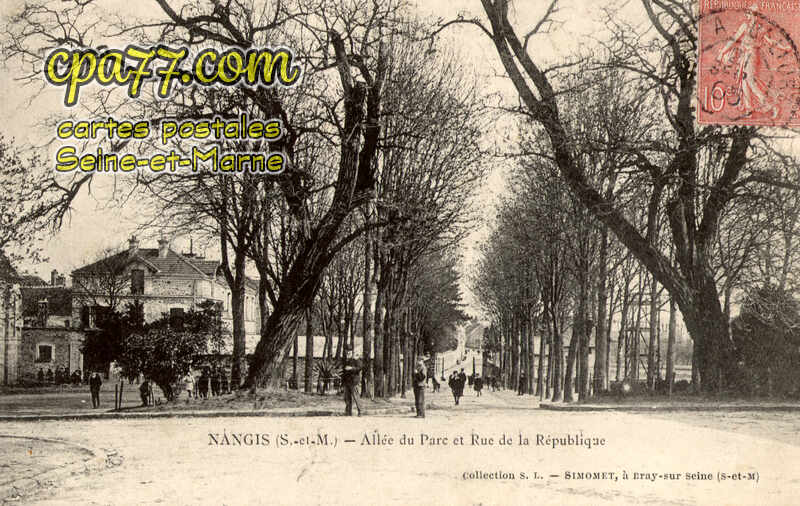 Nangis (Seine-et-Marne) - Allée du Parc et Rue de la République