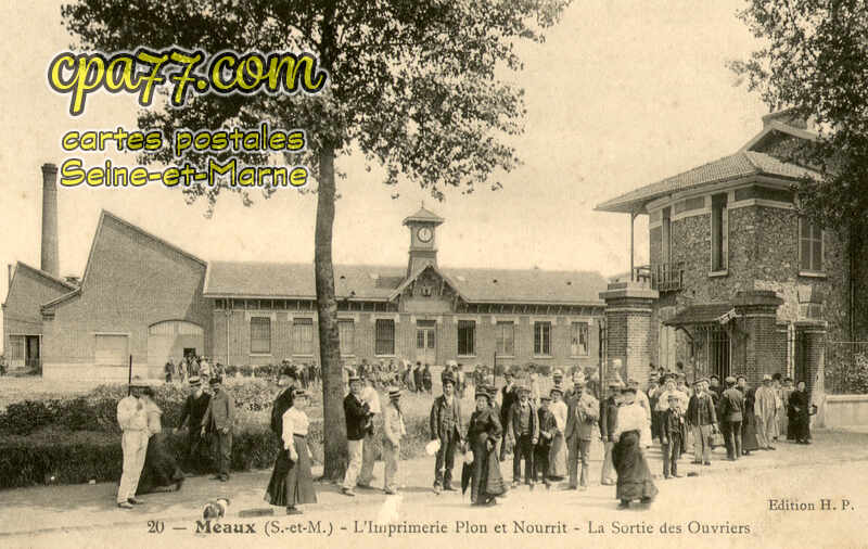 Nanteuil Lès Meaux (Seine-et-Marne) - L&rsquo;imprimerie Plon et Nourrit – La sortie des Ouvriers