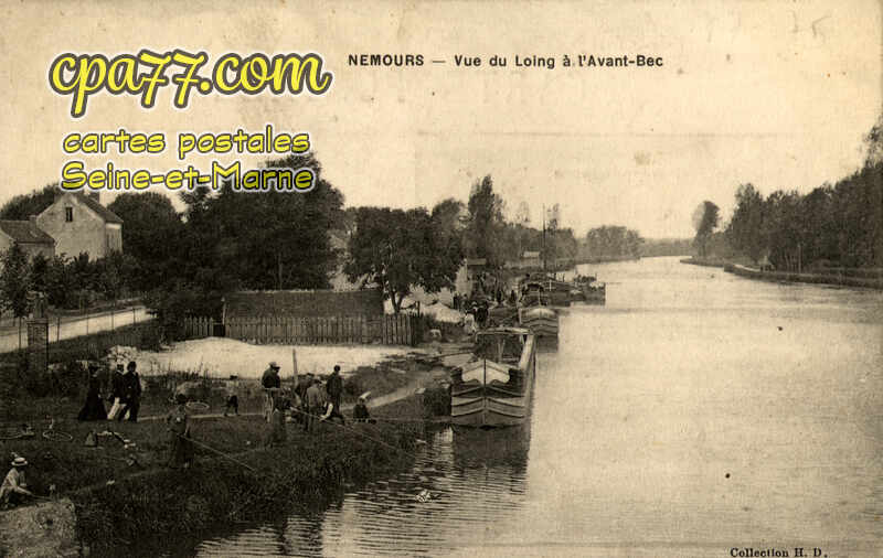 Nemours (Seine-et-Marne) - Vue du Loing à l&rsquo;Avant-Bec