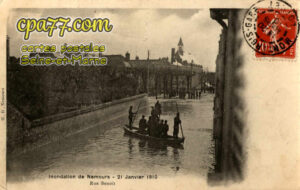 Nemours (Seine-et-Marne) - Inondation du 21 Janvier 1910 – Rue Benoit