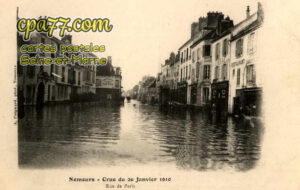 Nemours (Seine-et-Marne) - Crue du 20 Janvier 1910 – Rue de Paris