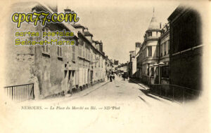 Nemours (Seine-et-Marne) - La Place du Marché au Blé
