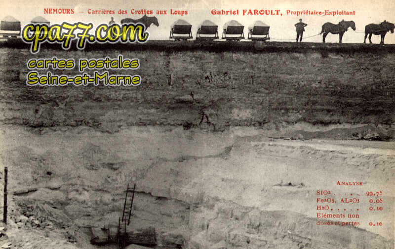Nemours (Seine-et-Marne) - Carrières des Crottes aux Loups – Gabriel Faroult, propriétaire-exploitant