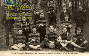 Nemours (Seine-et-Marne) - Ecole Primaire Supérieure de Nemours – Equipe primaire U.S.B. (1911-1912)
