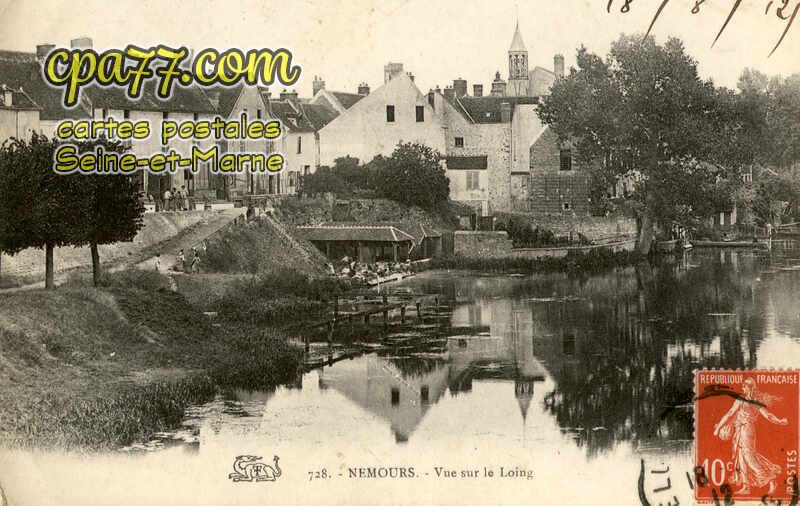 Nemours (Seine-et-Marne) - Vue sur le Loing