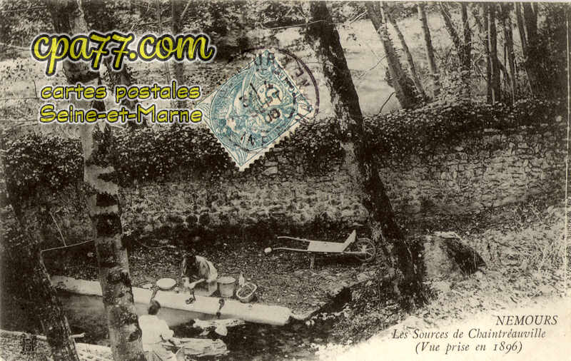 Nemours (Seine-et-Marne) - Les Sources de Chaintréauville (Vue prise en 1896)