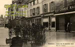 Nemours (Seine-et-Marne) - Crue du 20 Janvier 1910 – Rue du Château