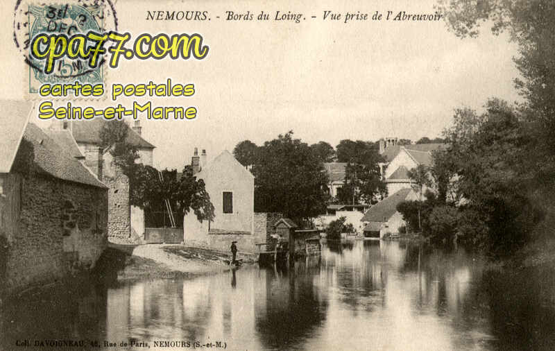 Nemours (Seine-et-Marne) - Bords du Loing – Vue prise de l&rsquo;Abreuvoir
