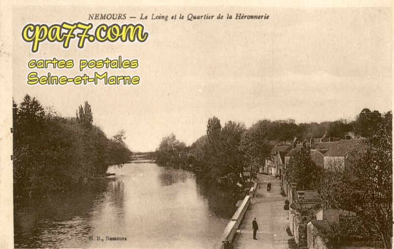 Nemours (Seine-et-Marne) - Le Loing et le Quartier de la Héronnerie