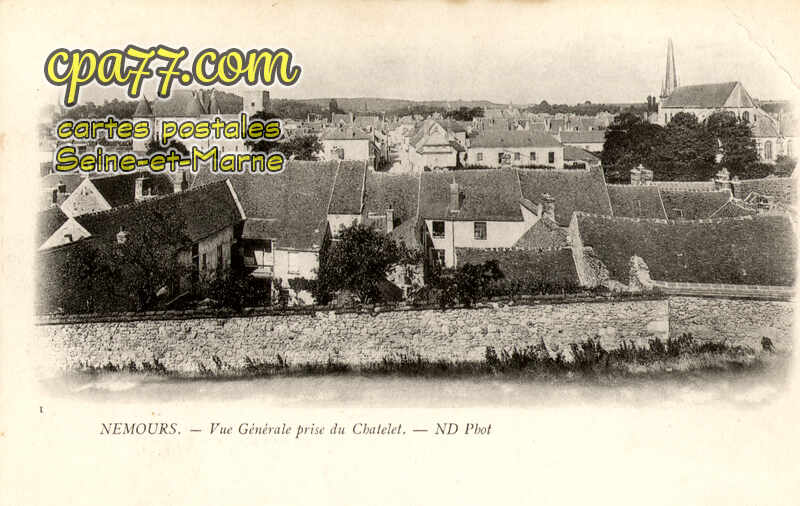 Nemours (Seine-et-Marne) - Vue générale prise du Châtelet