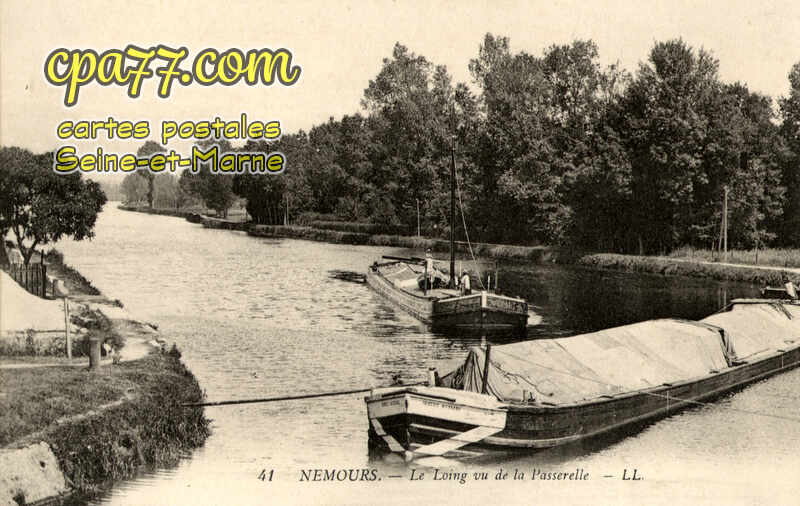 Nemours (Seine-et-Marne) - Le Loing vu de la Passerelle