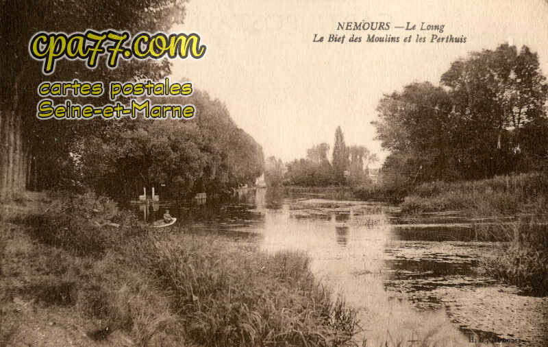 Nemours (Seine-et-Marne) - Le Loing – Le Bief des Moulins et les Perthuis