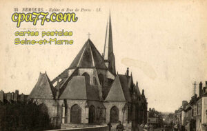 Nemours (Seine-et-Marne) - Eglise et Rue de Paris