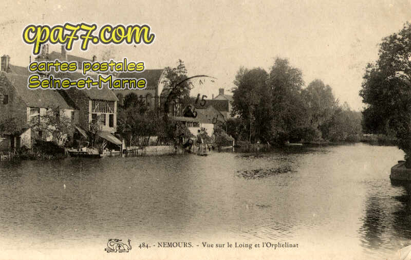 Nemours (Seine-et-Marne) - Vue sur le Loing et l&rsquo;Orphelinat