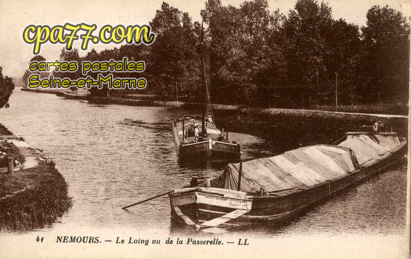 Nemours (Seine-et-Marne) - Le Loing vu de la Passerelle
