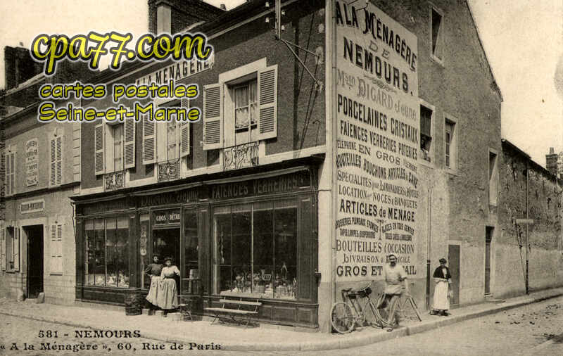 Nemours (Seine-et-Marne) - A la Ménagère, 60 Rue de Paris