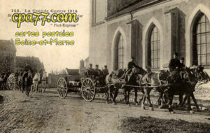 Chauconin Neufmontiers (Seine-et-Marne) - Bataille de la Marne – Artillerie française traversant Neufmontiers près Meaux