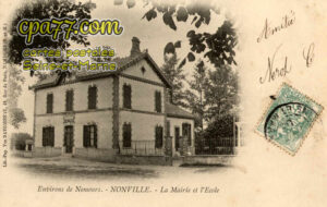 Nonville (Seine-et-Marne) - Environs de Nemours – La Mairie et l&rsquo;Ecole