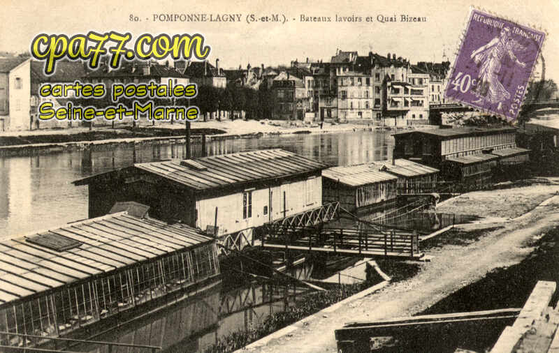 Pomponne (Seine-et-Marne) - Bateaux Lavoirs et Quai Bizeau