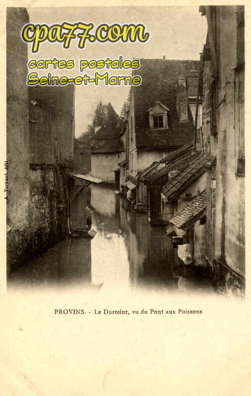Provins (Seine-et-Marne) - Le Durteint, vu du Pont aux Poissons