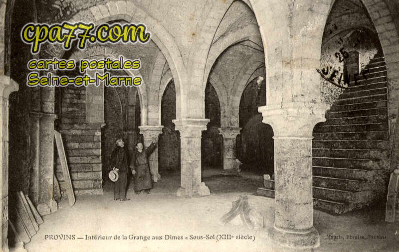 Provins (Seine-et-Marne) - Intérieur de la Grange aux Dîmes – Sous-Sol (XIIIe siècle)