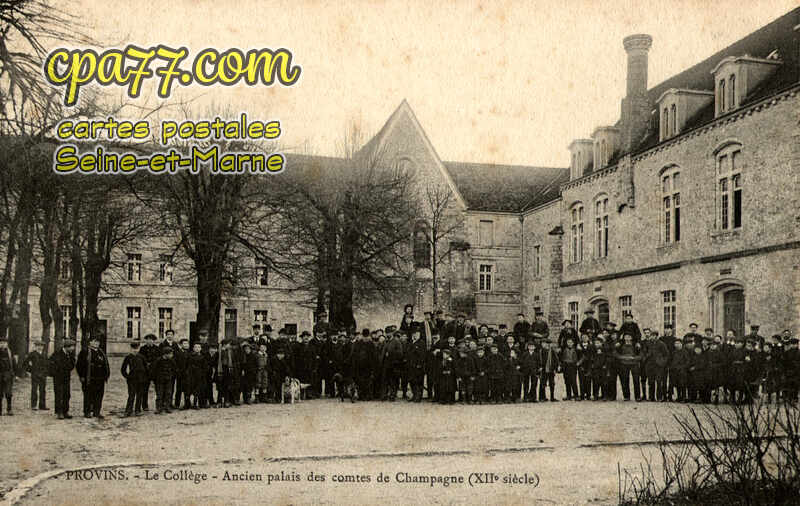 Provins (Seine-et-Marne) - Le Collège – Ancien palais des comtes de Champagne XIIe siècle)