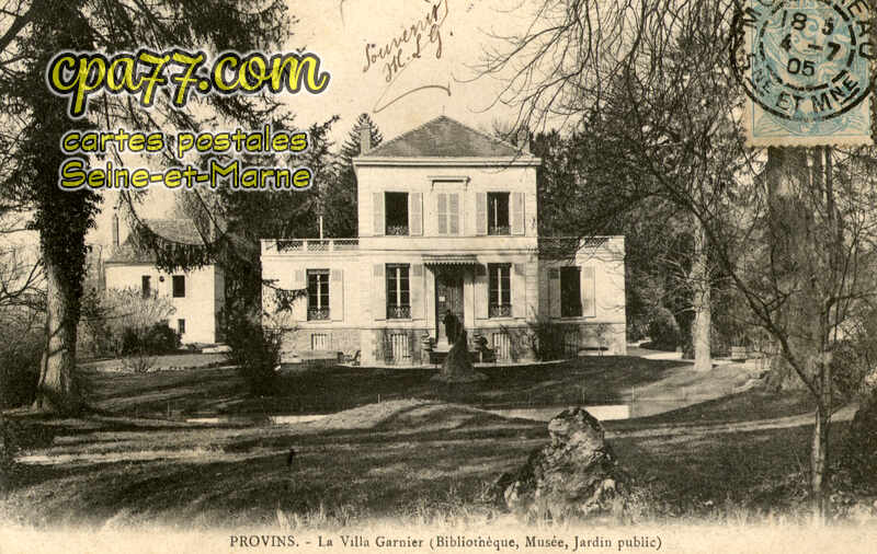 Provins (Seine-et-Marne) - La Villa Garnier (Bibliothèque, Musée, Jardin public)