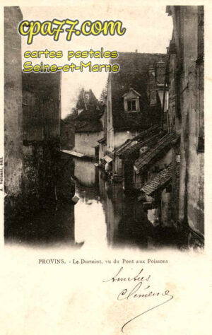 Provins (Seine-et-Marne) - Le Durteint, vu du Pont aux Poissons