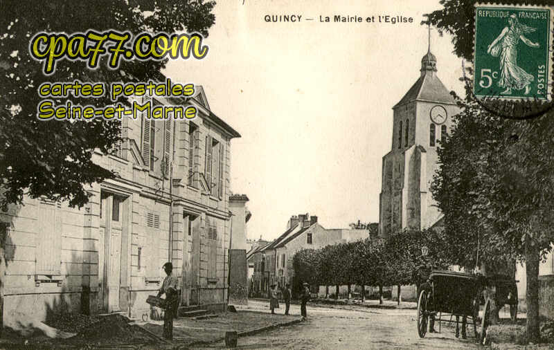 Quincy Voisins (Seine-et-Marne) - La Mairie et l&rsquo;Eglise