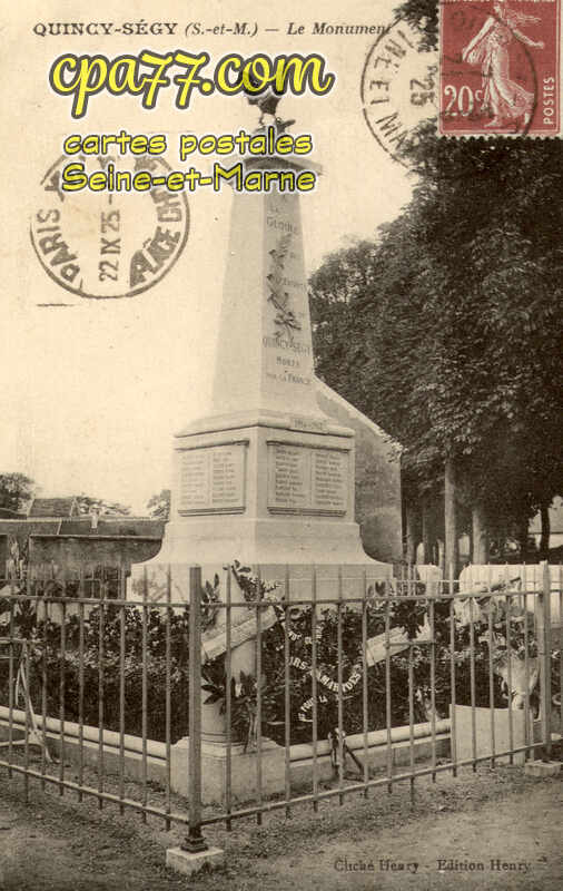 Quincy Voisins (Seine-et-Marne) - Le Monument