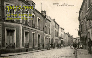 Rebais (Seine-et-Marne) - La Poste et la Rue des Molinots