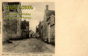 Recloses (Seine-et-Marne) - Rue de la Croix de St-Hérem, conduisant à la rivière du Loing