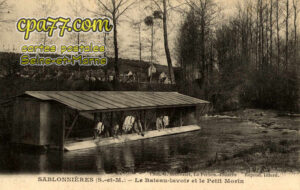 Sablonnières (Seine-et-Marne) - Le Bateau-Lavoir et le Petit Morin
