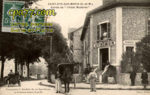 St Cyr Sur Morin (Seine-et-Marne) - Entrée de « L&rsquo;Hôtel Moderne »
