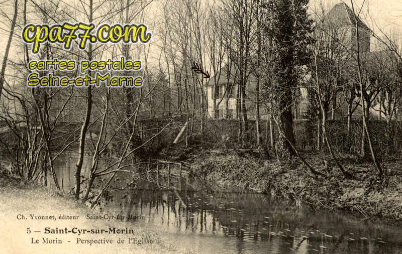 St Cyr Sur Morin (Seine-et-Marne) - Le Morin – Perspective de l&rsquo;Eglise