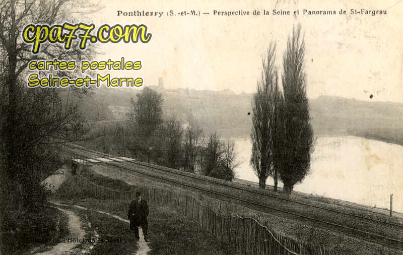 St Fargeau Ponthierry (Seine-et-Marne) - Perspective de la Seine et Panorama de St-Fargeau