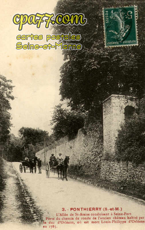 St Fargeau Ponthierry (Seine-et-Marne) - L&rsquo;Allée de Sainte-Assise conduisant à Seine-Port
