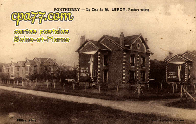 St Fargeau Ponthierry (Seine-et-Marne) - La Cité de M. LEROY. Papiers peints