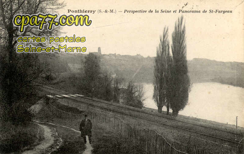 St Fargeau Ponthierry (Seine-et-Marne) - Ponthierry – Perspective de la Seine et Panorama de St-Fargeau