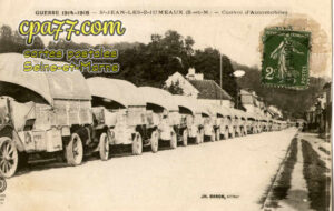 St Jean Les Deux Jumeaux (Seine-et-Marne) - Guerre 1914-1915 – Convoi d&rsquo;Automobiles