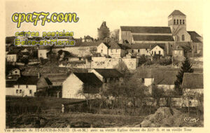 St Loup De Naud (Seine-et-Marne) - Vue générale, avec sa vieille Eglise datant du XIIe siècle et sa vieille Tour