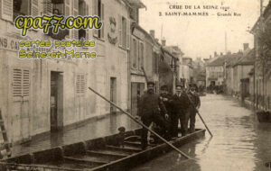St Mammès (Seine-et-Marne) - Crue de la Seine 1910 – Grande Rue