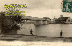 St Mammès (Seine-et-Marne) - Le Pont sur la Seine et l&rsquo;Eglise