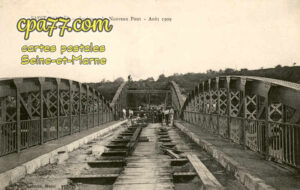 St Mammès (Seine-et-Marne) - Intérieur du Nouveau Pont – Août 1909