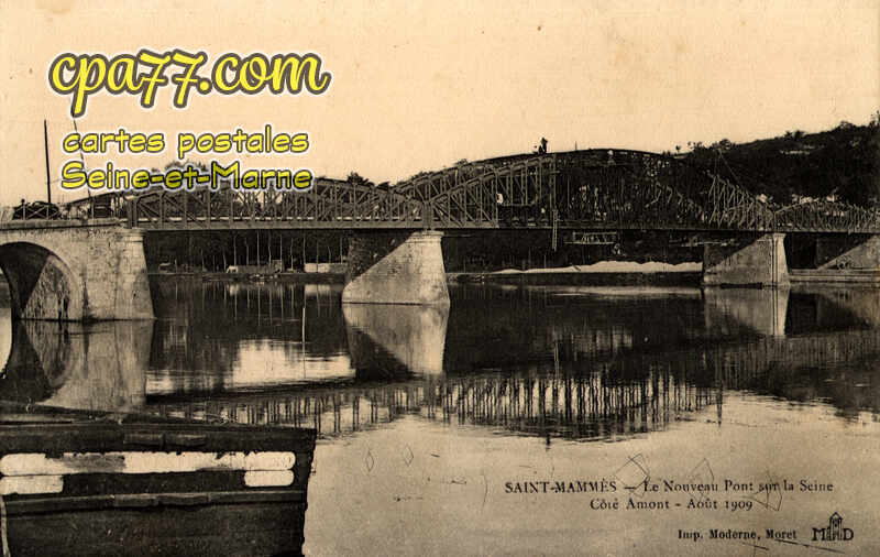 St Mammès (Seine-et-Marne) - Le NouveauPont sur la Seine Côté Amont – Août 1909