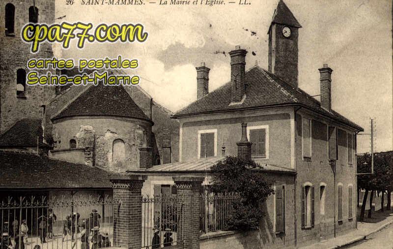 St Mammès (Seine-et-Marne) - La Mairie et l&rsquo;Eglise
