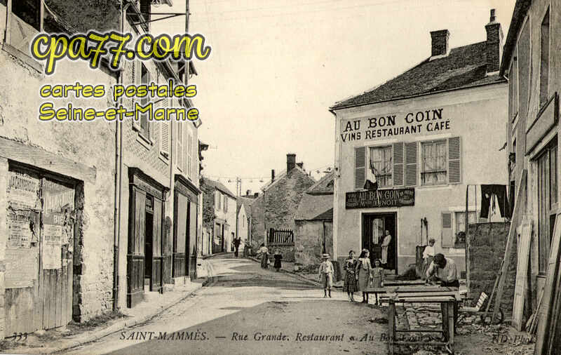 St Mammès (Seine-et-Marne) - Rue Grande. Restaurant « Au Bon Coin »